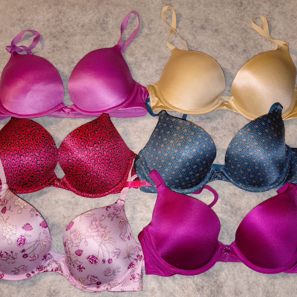 Maidenform Intimates & Sleepwear Vibrant & Elegant Bra Collection of 6 Size 34B